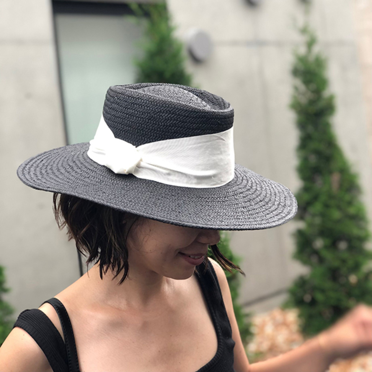 グリーン・ホワイト系 完成品♪ THE9SHOP O Bōshi ブラック 黒 帽子 
