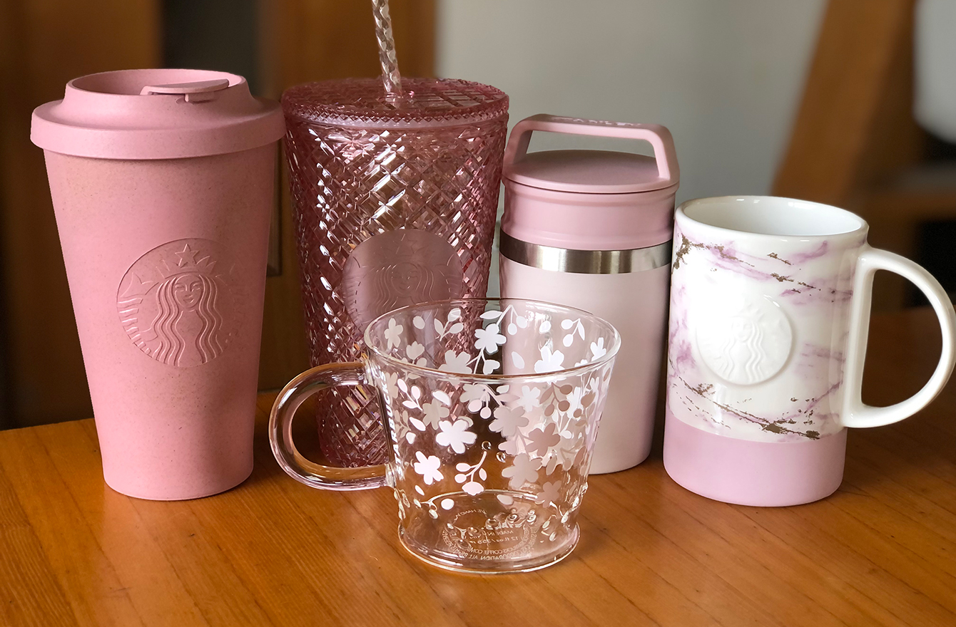 グラス/カップスタバ 萩焼 ピンク マグカップ 2個セット