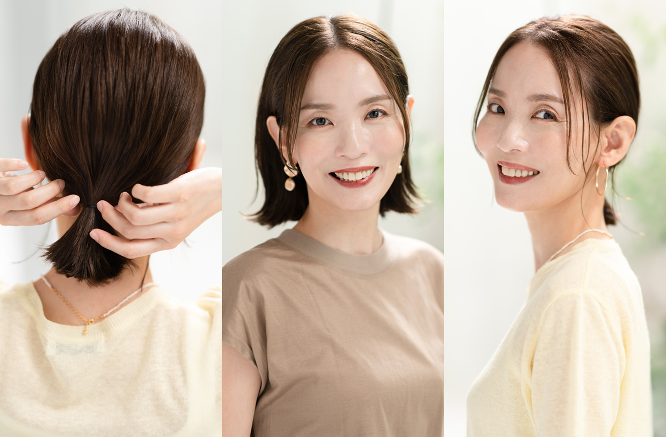 22年の夏ヘア シンプルなボブヘアがセンスよく見えるヘアアレンジのコツ 40代の髪型 ヘアカタログ Br 大人のおしゃれはヘアスタイルから Mi Mollet ミモレ 明日の私へ 小さな一歩 1 2